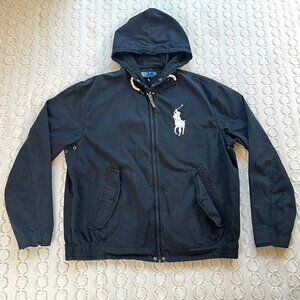 Polo by Ralph Lauren Jacket Men's XL Black Full Zip Yacht Club Sailing Big Pony